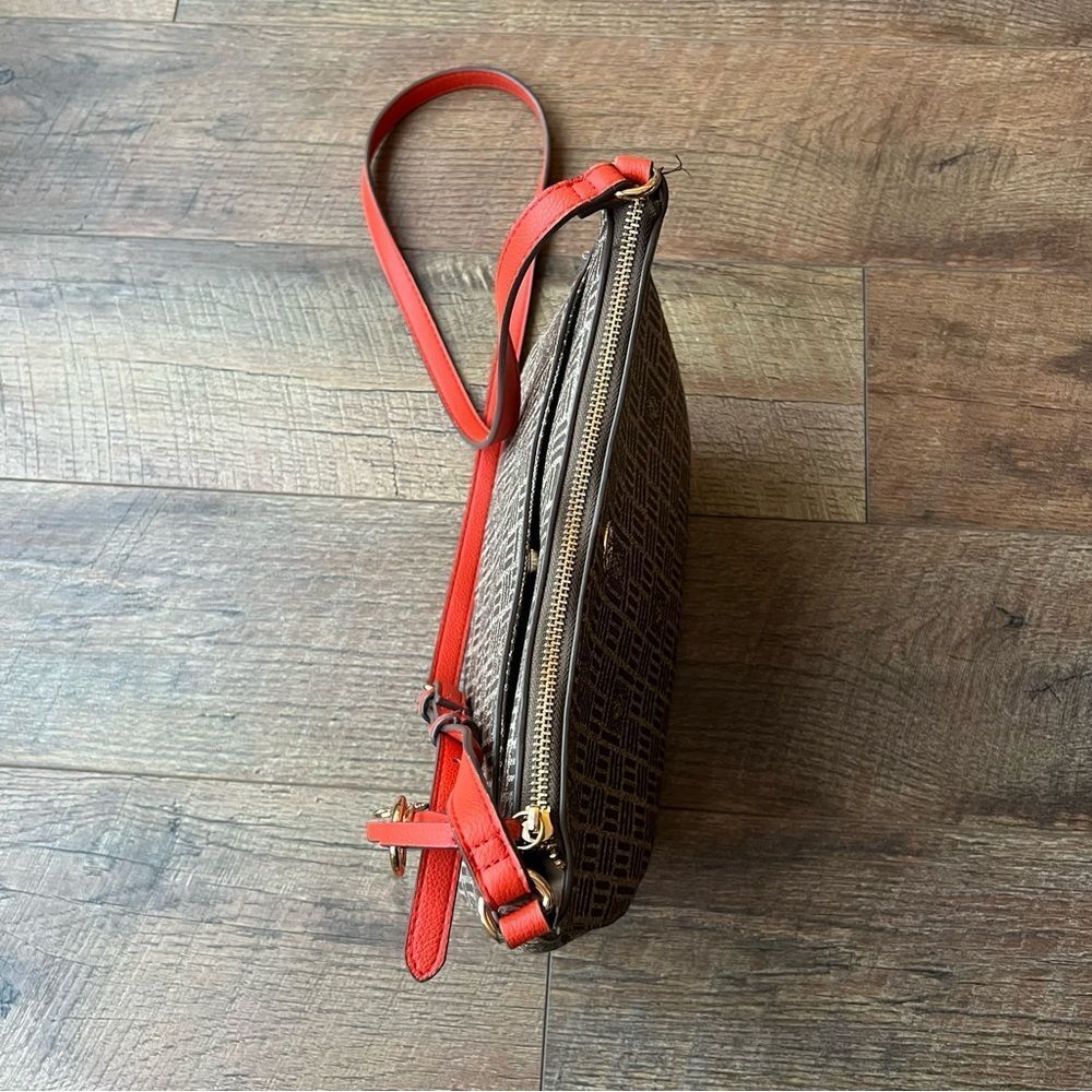 Anne Klein Crossbody Purse with orange accents - Picture 9 of 15